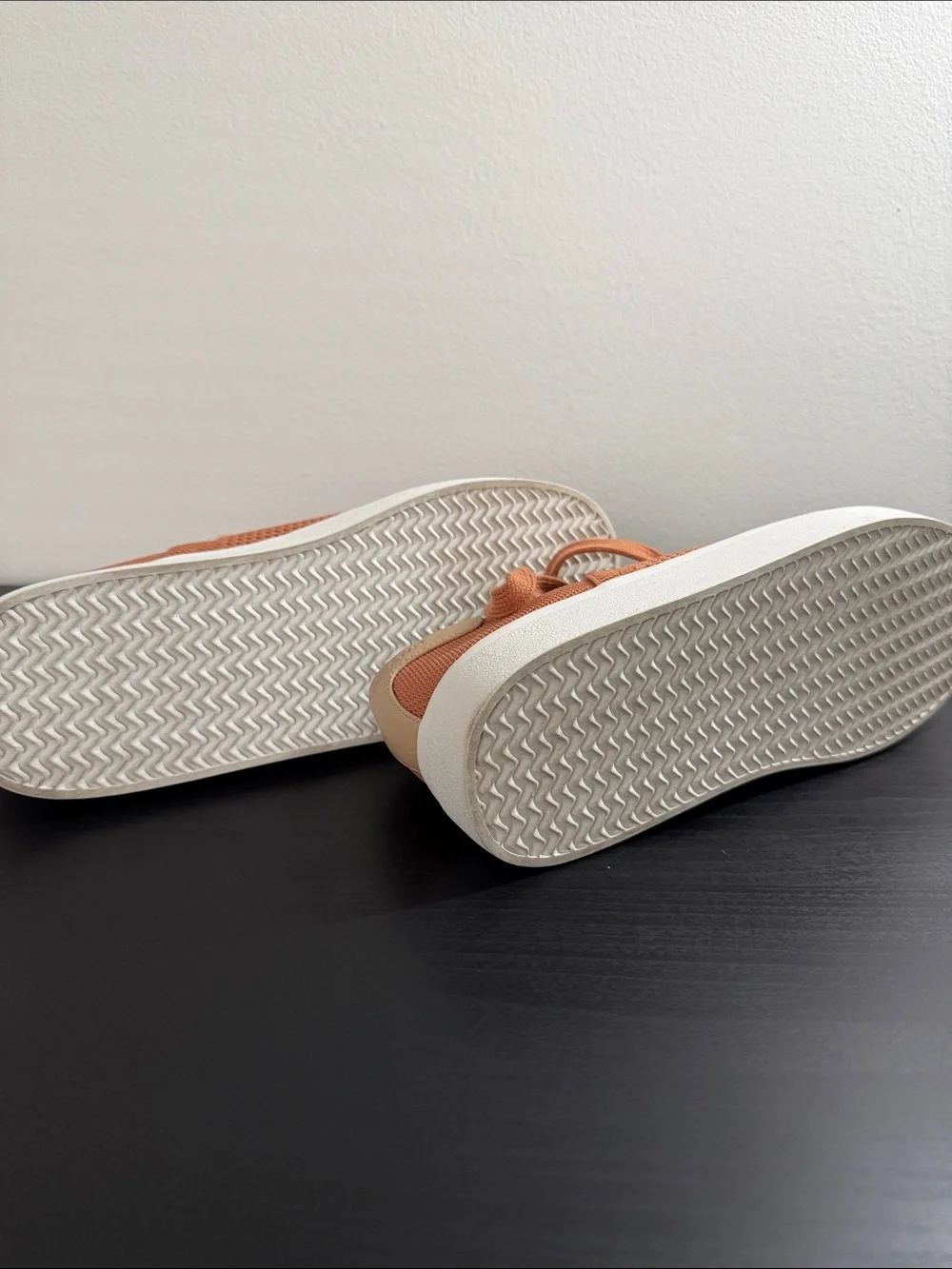 Lucky Brand Terracotta Knit Sneaker with White Trim
